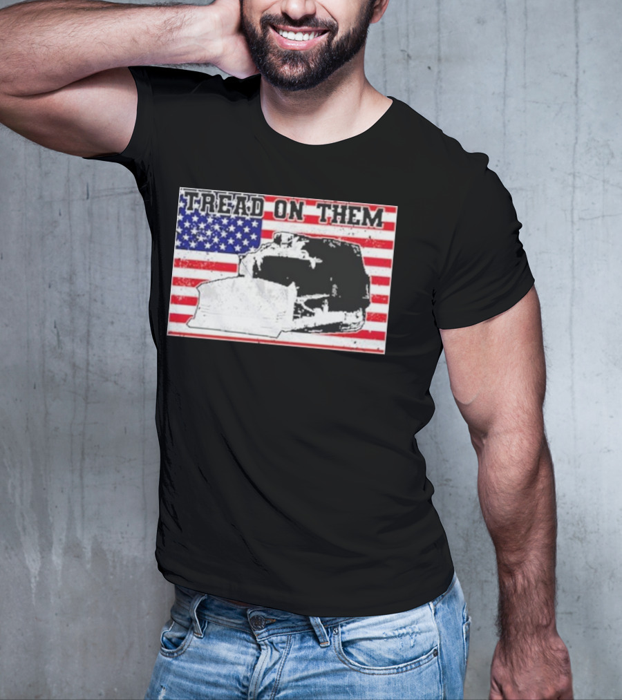 Tread On Them American Flag Killdozer T-Shirt