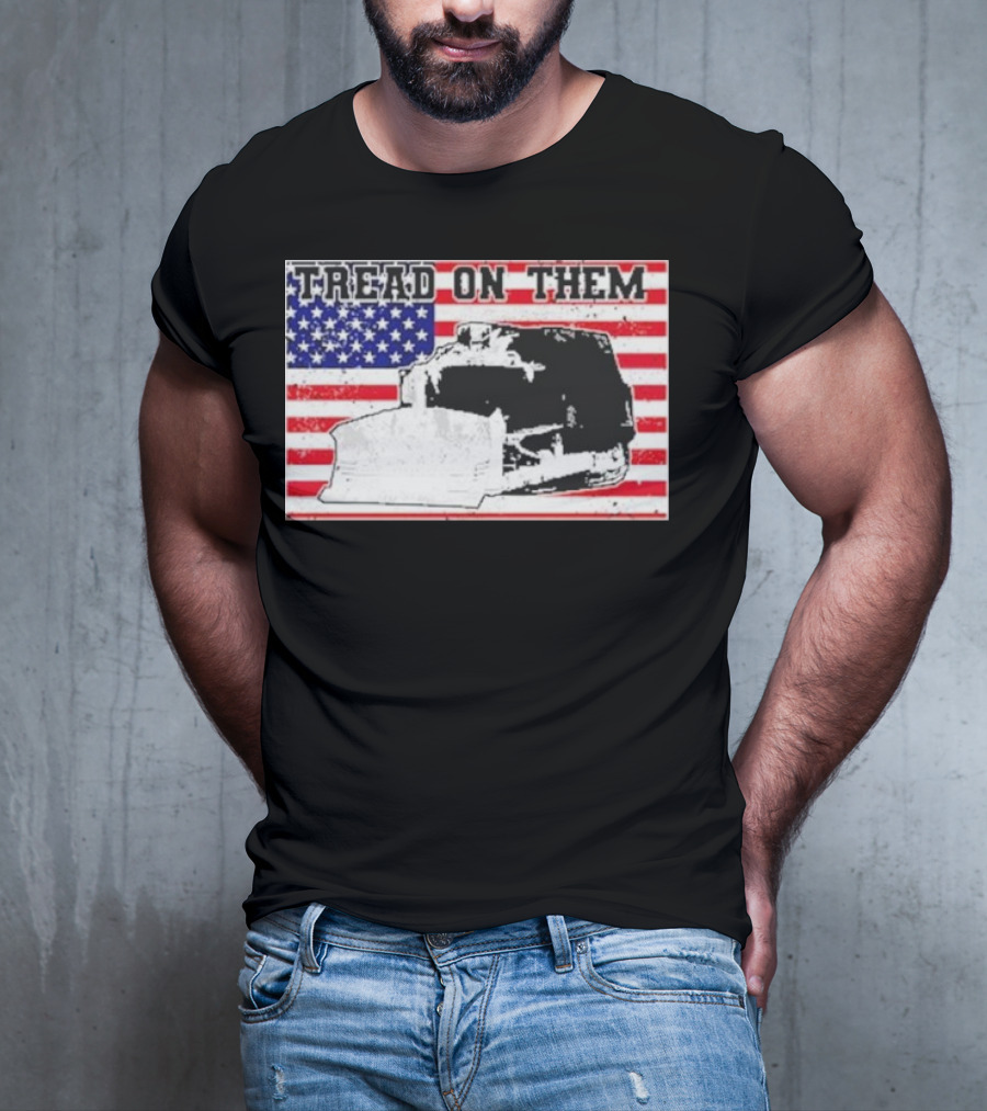 Tread On Them American Flag Killdozer T-Shirt