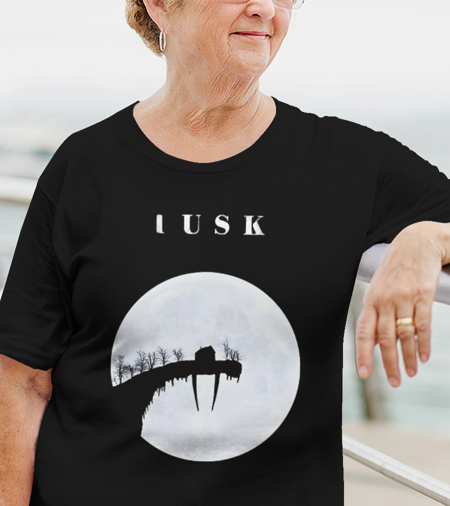 Tusk Moonlit Landscape With House And Trees T-Shirt