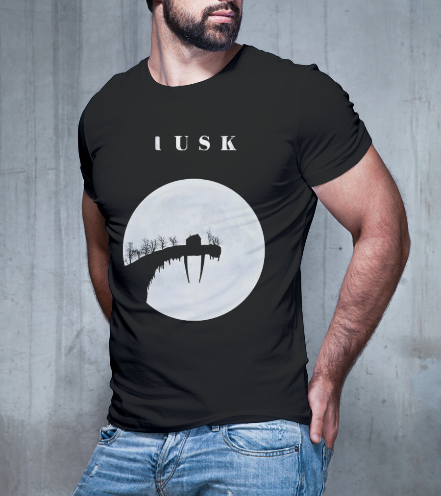 Tusk Moonlit Landscape With House And Trees T-Shirt