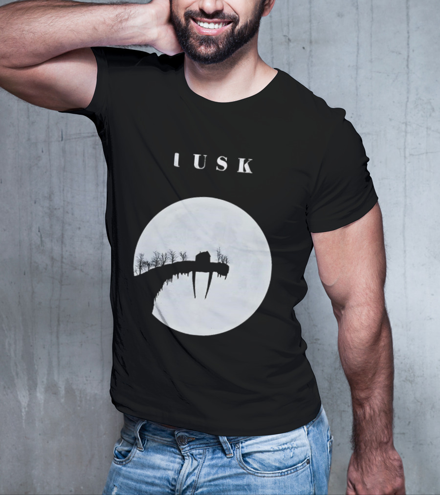 Tusk Moonlit Landscape With House And Trees T-Shirt