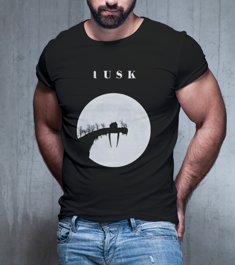 Tusk Moonlit Landscape With House And Trees T-Shirt