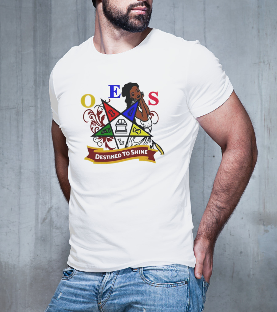 OES Eastern Star Destined To Shine Cartoon T-Shirt