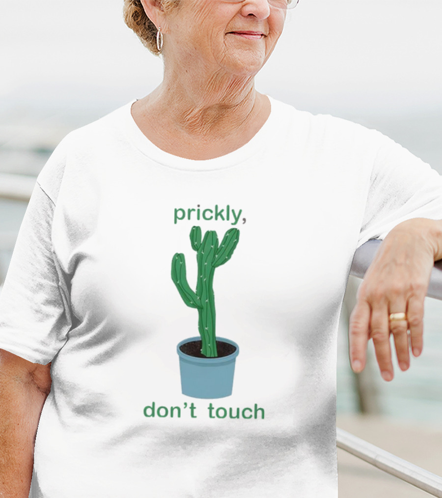 Prickly Don't Touch Cactus Cartoon Meme T-Shirt