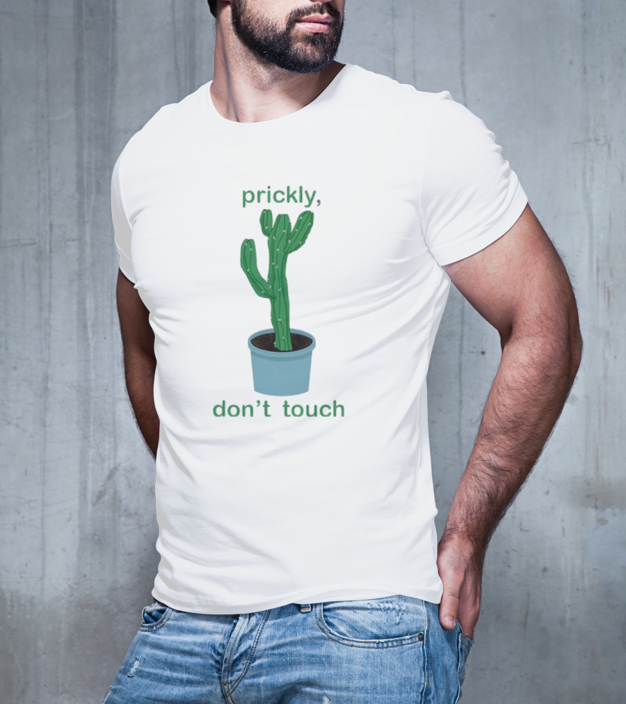 Prickly Don't Touch Cactus Cartoon Meme T-Shirt