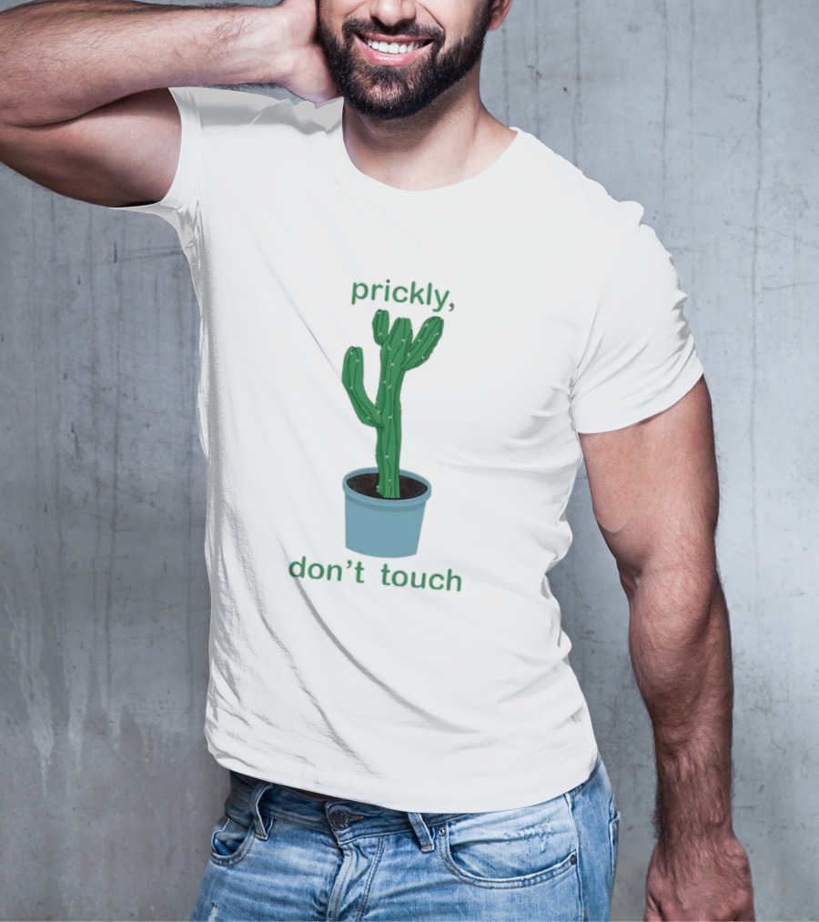 Prickly Don't Touch Cactus Cartoon Meme T-Shirt