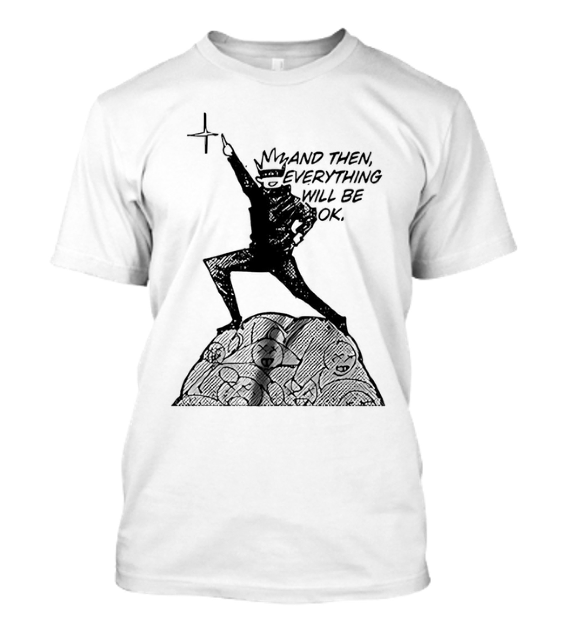 Gojo Satoru And Then Everything Will Be OK Manga Pose T-Shirt