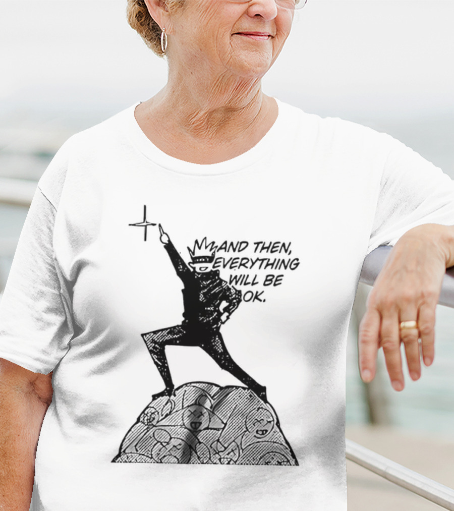 Gojo Satoru And Then Everything Will Be OK Manga Pose T-Shirt