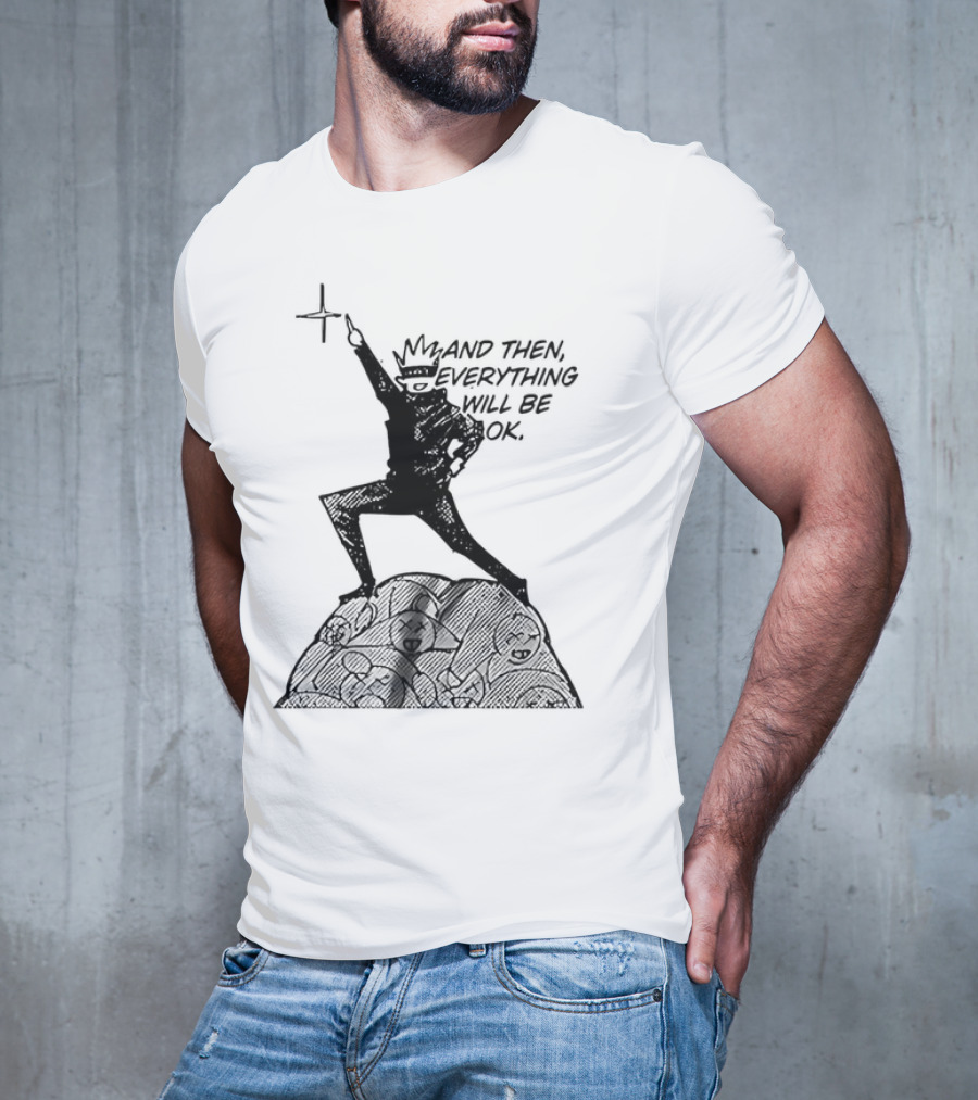 Gojo Satoru And Then Everything Will Be OK Manga Pose T-Shirt
