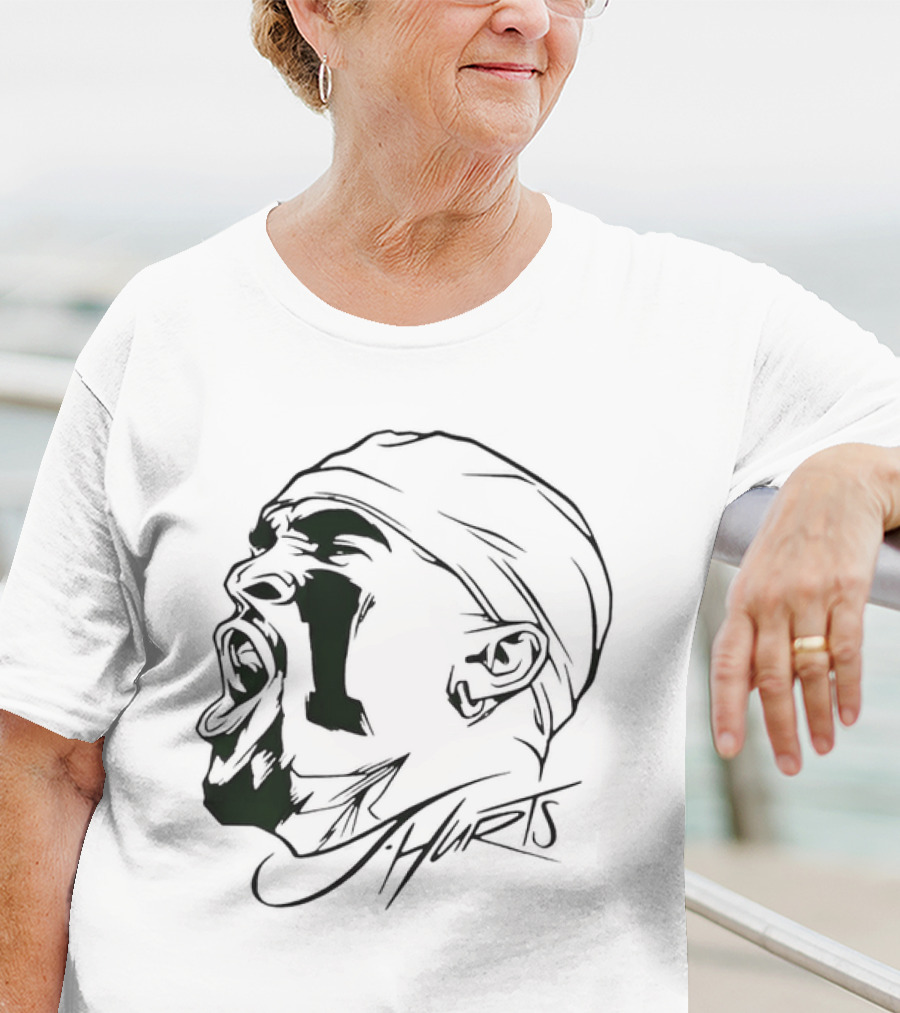 Philadelphia Eagles Jalen Hurts Yelling Vintage T-Shirt