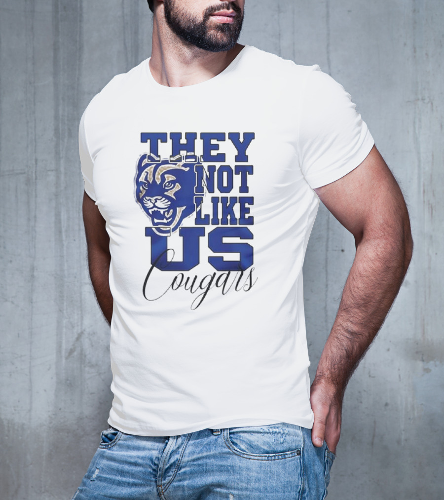 BYU Cougars They Not Like Us Cougars Football Team T-Shirt