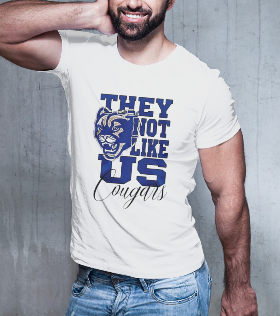 BYU Cougars They Not Like Us Cougars Football Team T-Shirt