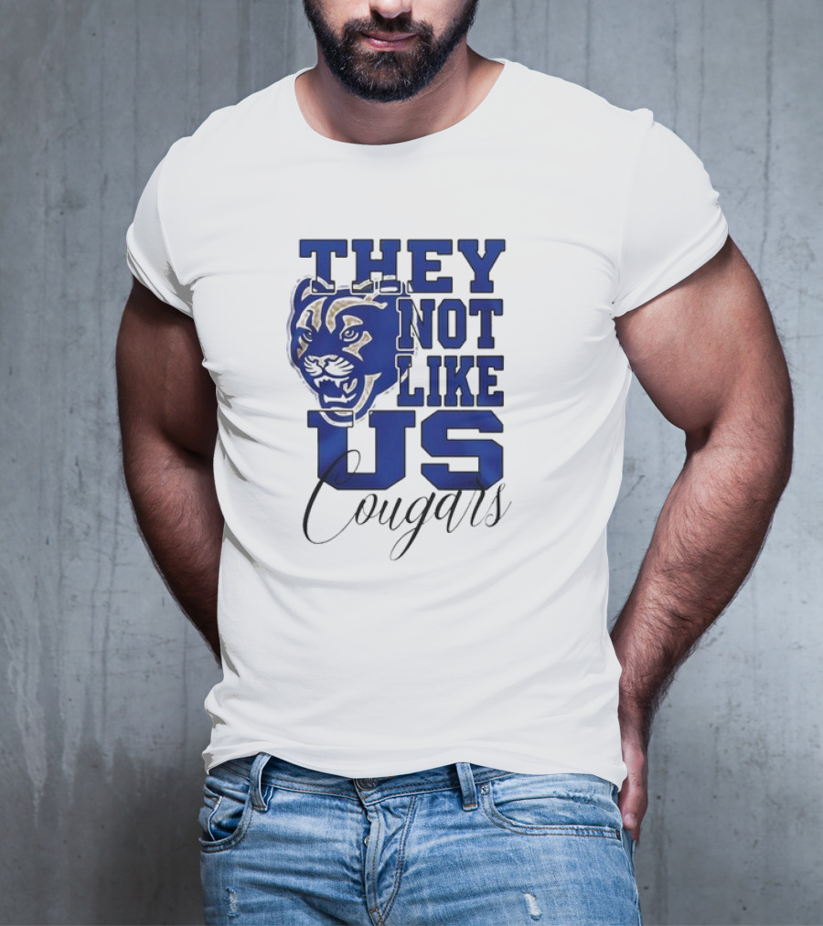 BYU Cougars They Not Like Us Cougars Football Team T-Shirt