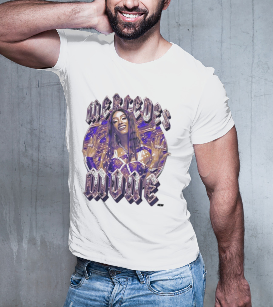 Mercedés Moné Moné Maker In Glamorous Purple Attire T-Shirt