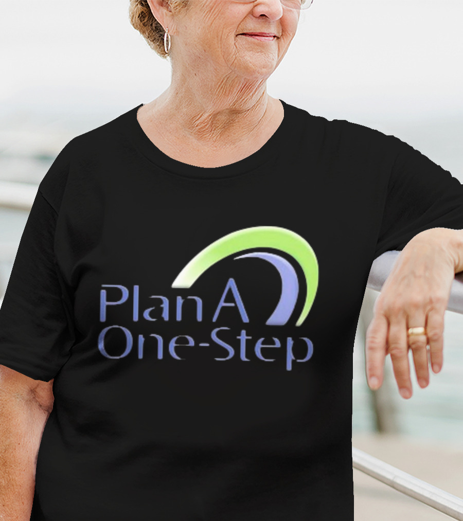 Plan A One Step Green Blue Curve T-Shirt