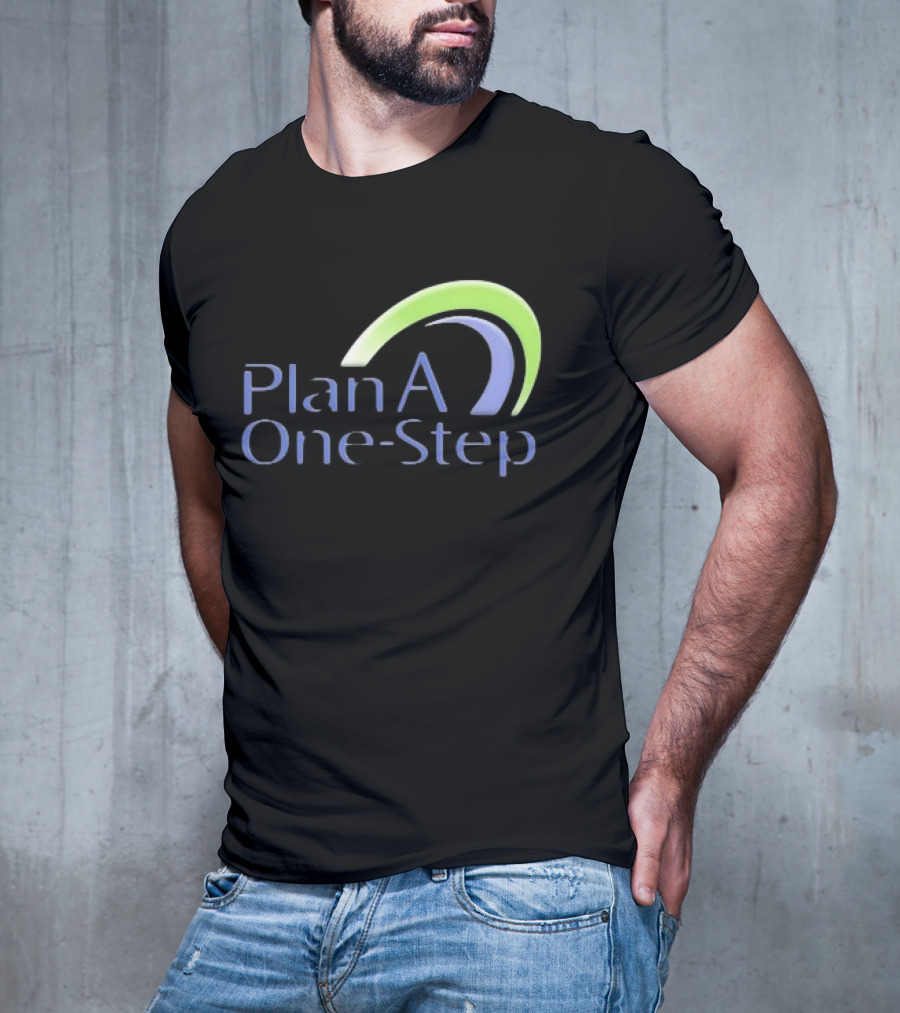 Plan A One Step Green Blue Curve T-Shirt