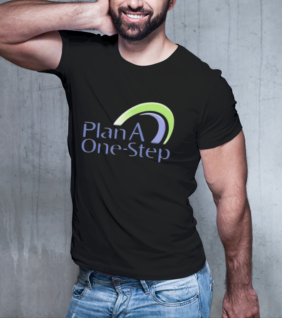 Plan A One Step Green Blue Curve T-Shirt