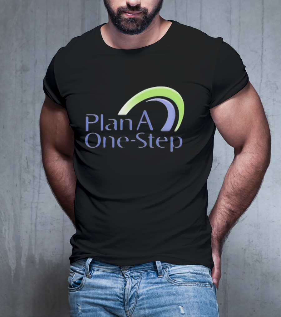 Plan A One Step Green Blue Curve T-Shirt