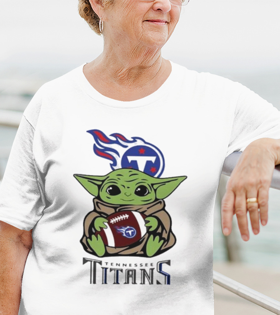 Baby Yoda Star Wars Tennessee Titans NFL Football Season T-Shirt