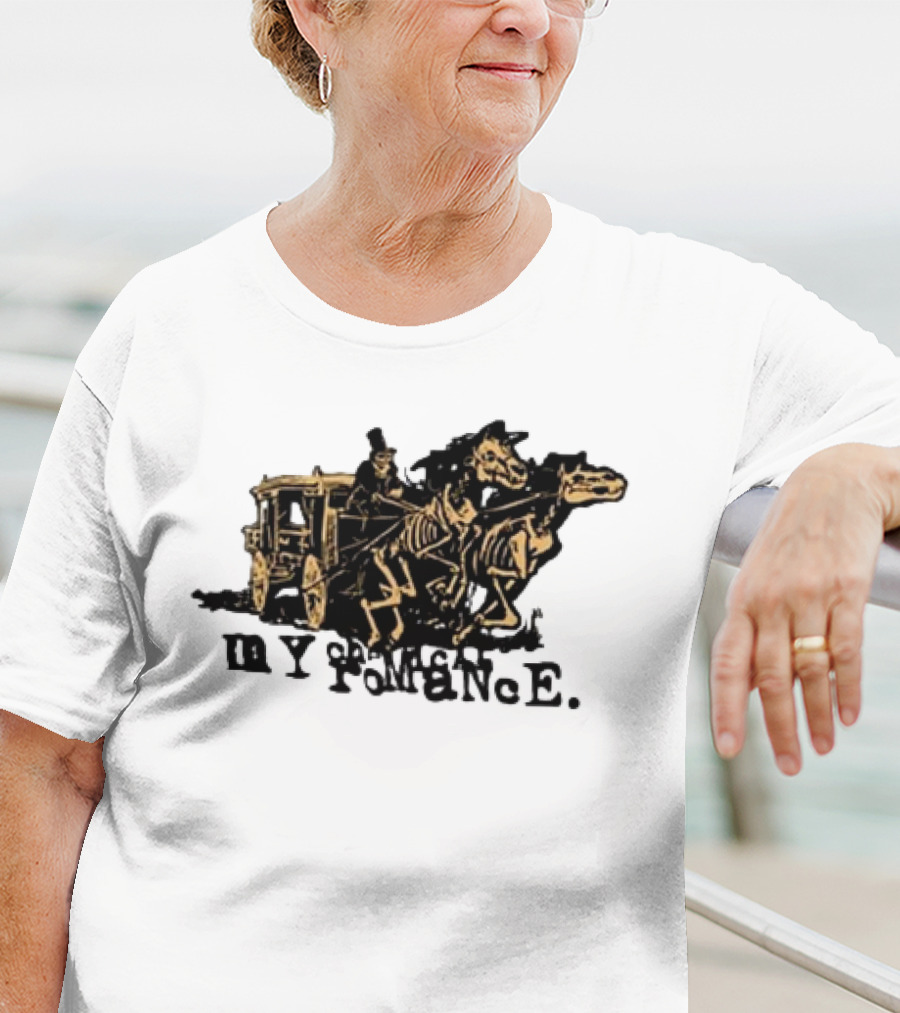 My Chemical Romance Skeleton Horse Hearse Carriage T-Shirt