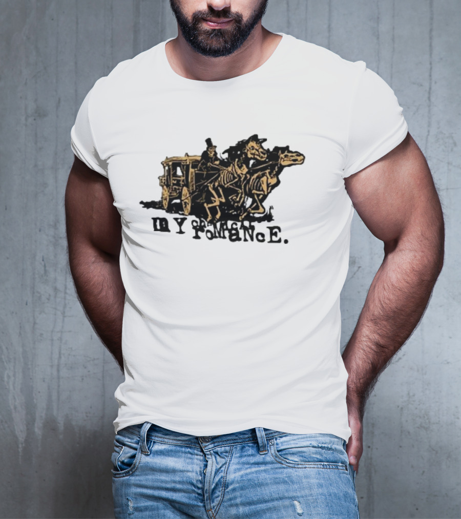 My Chemical Romance Skeleton Horse Hearse Carriage T-Shirt