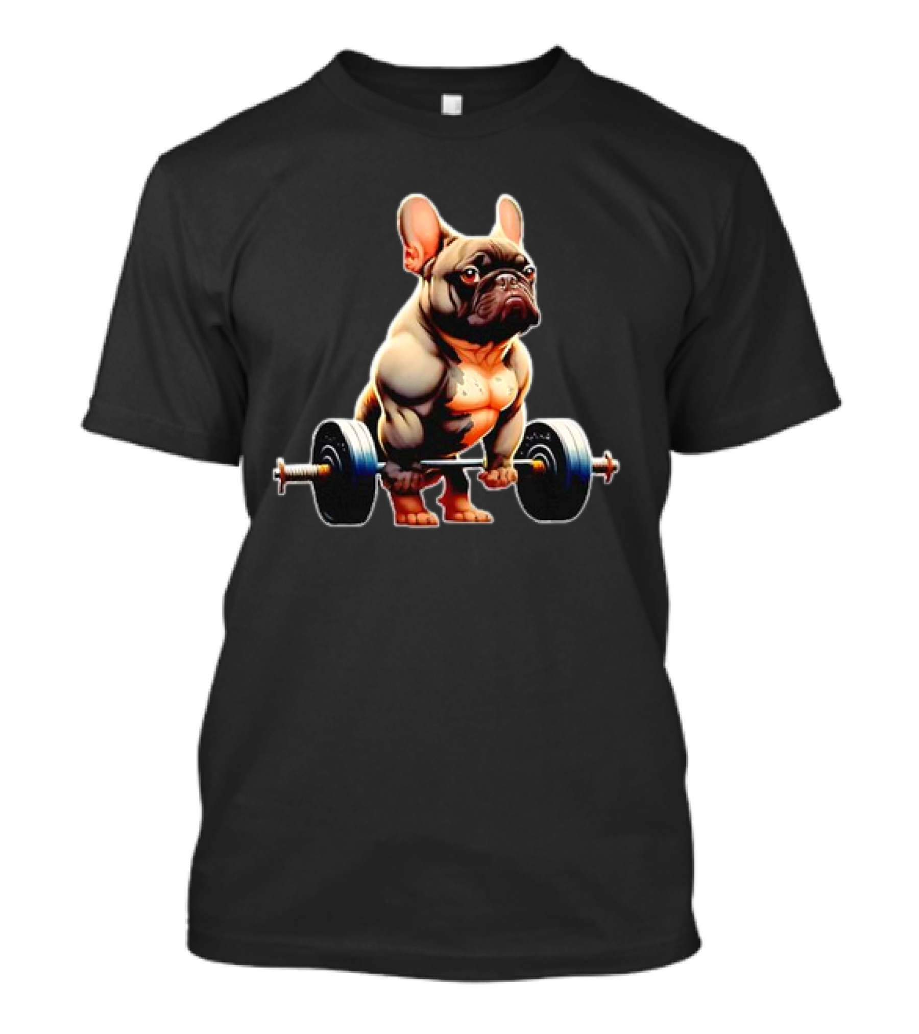 French Bulldog Powerlifting Gym Frenchie Weightlifting Champion T-Shirt