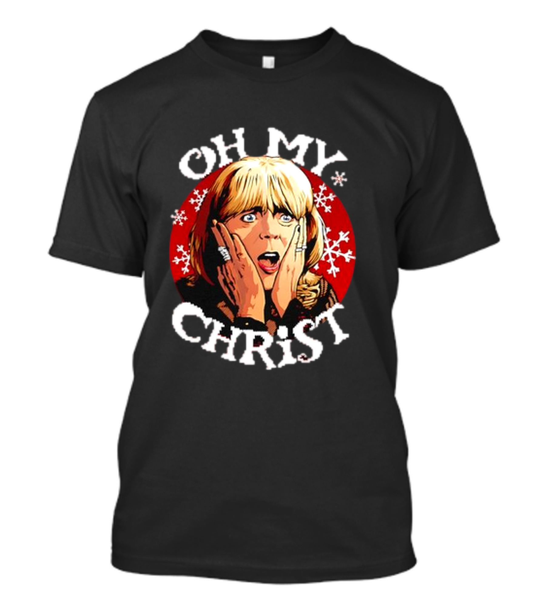 Oh My Christ Pam Christmas Jumper Holiday Snowflakes Classic Scene T-Shirt