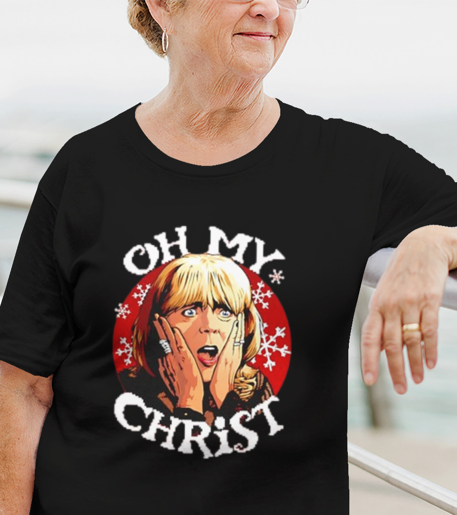Oh My Christ Pam Christmas Jumper Holiday Snowflakes Classic Scene T-Shirt