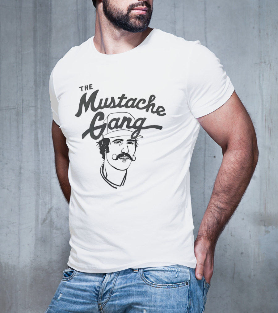 The Mustache Gang Baseball Mustache Icon T-Shirt
