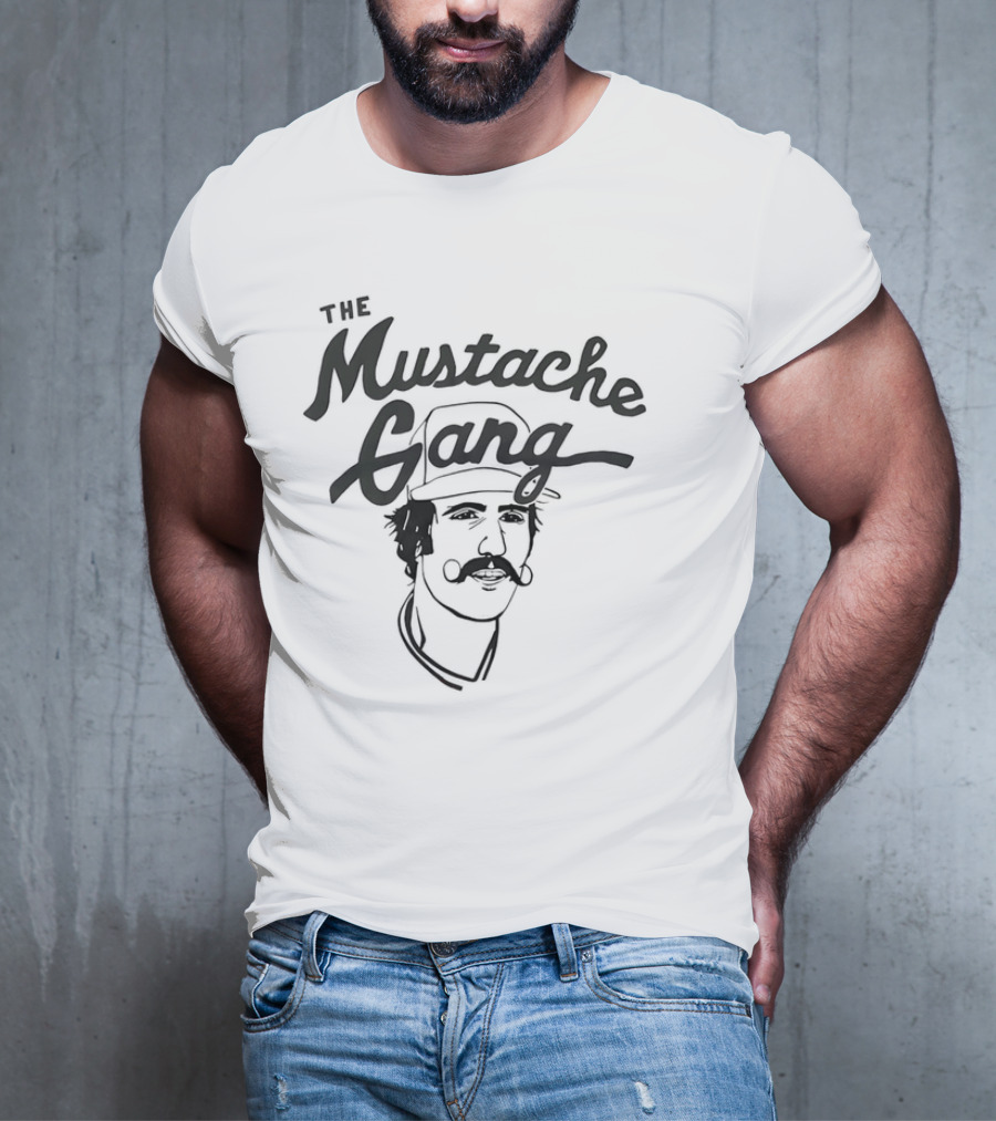 The Mustache Gang Baseball Mustache Icon T-Shirt