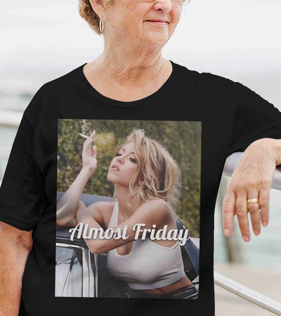 Almost Friday Sydney Sweeney Smoke Car T-Shirt