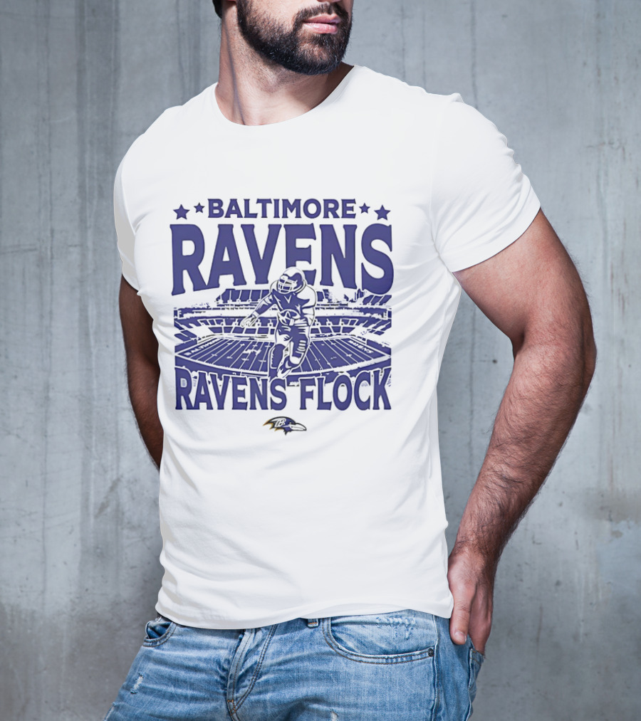 BALTIMORE RAVENS RAVENS FLOCK STADIUM FOOTBALL PLAYER T-Shirt