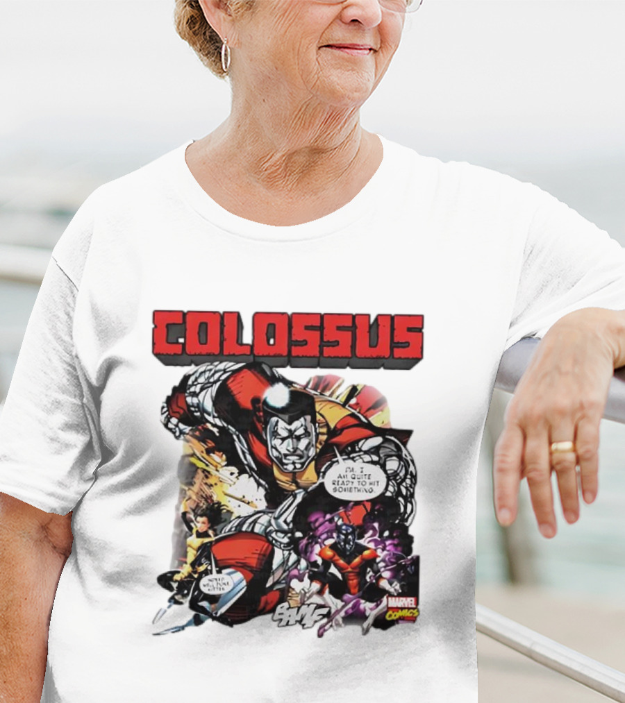 Colossus Quite Ready To Hit Something Marvel Comics Action Scene T-Shirt