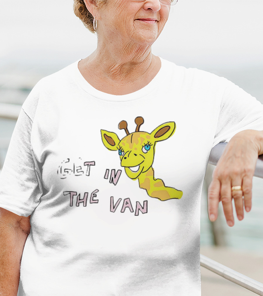 Giraffe Get In The Van Text Meme T-Shirt