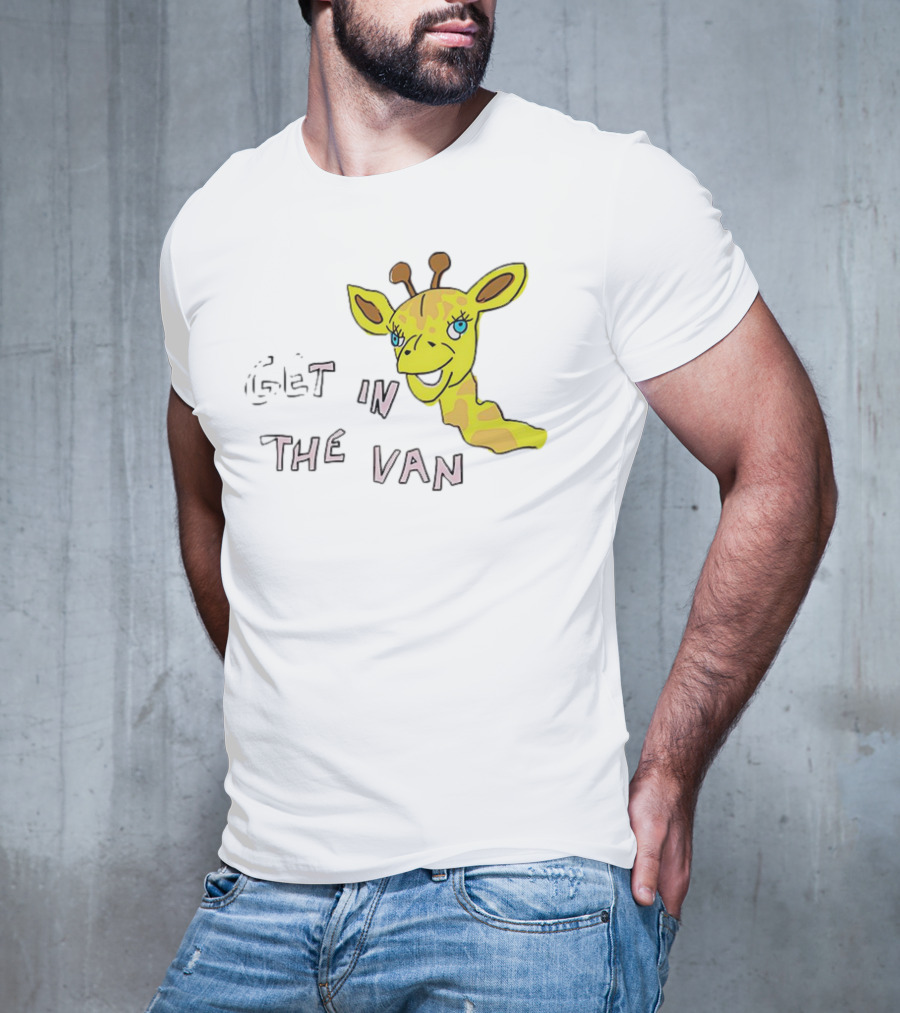 Giraffe Get In The Van Text Meme T-Shirt