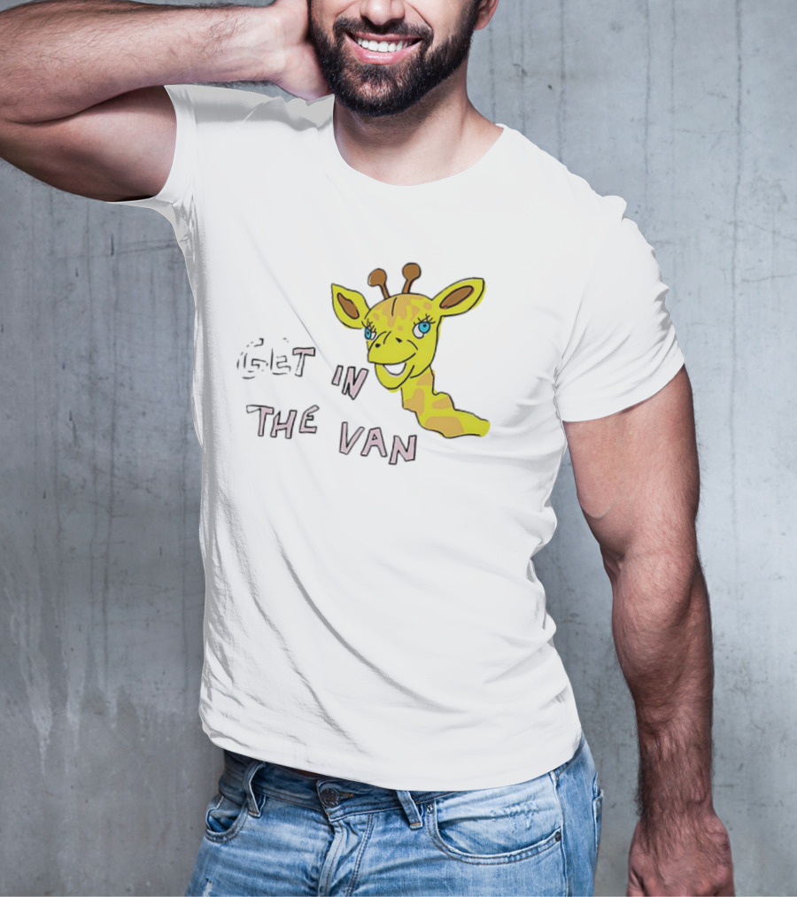 Giraffe Get In The Van Text Meme T-Shirt