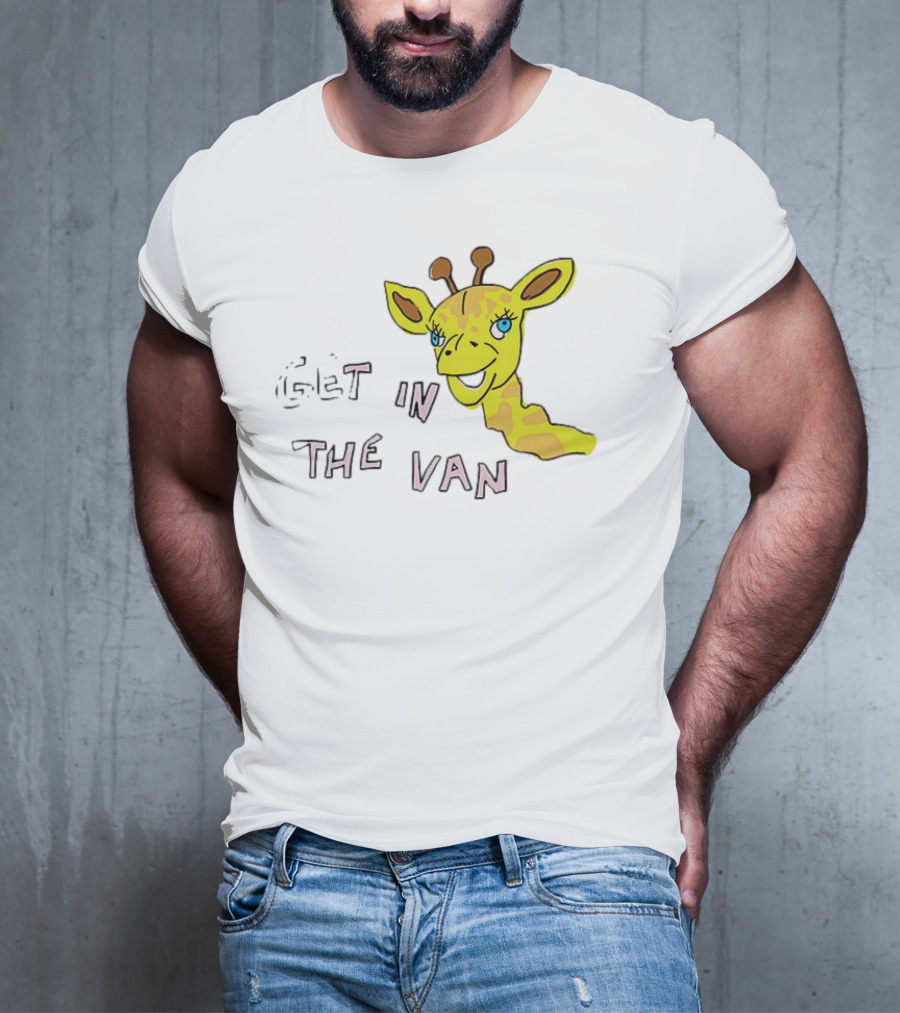 Giraffe Get In The Van Text Meme T-Shirt