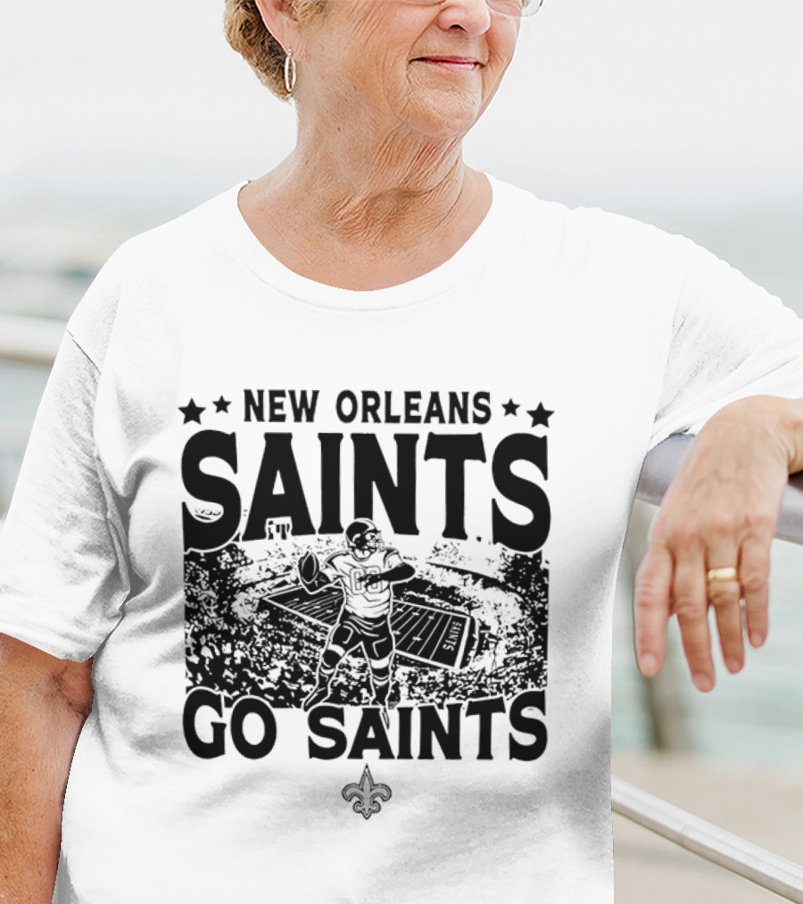 New Orleans Saints Go Saints Football Stadium T-Shirt