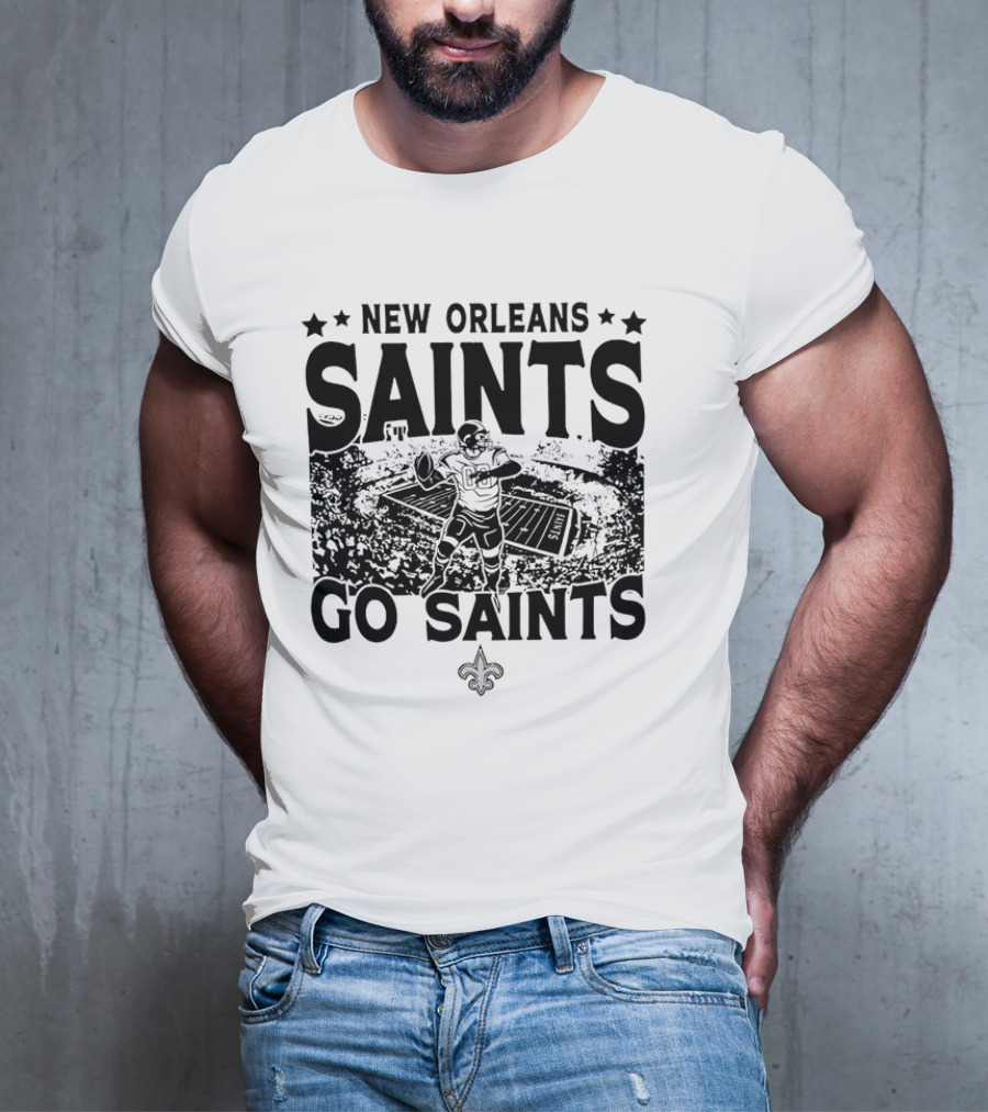New Orleans Saints Go Saints Football Stadium T-Shirt