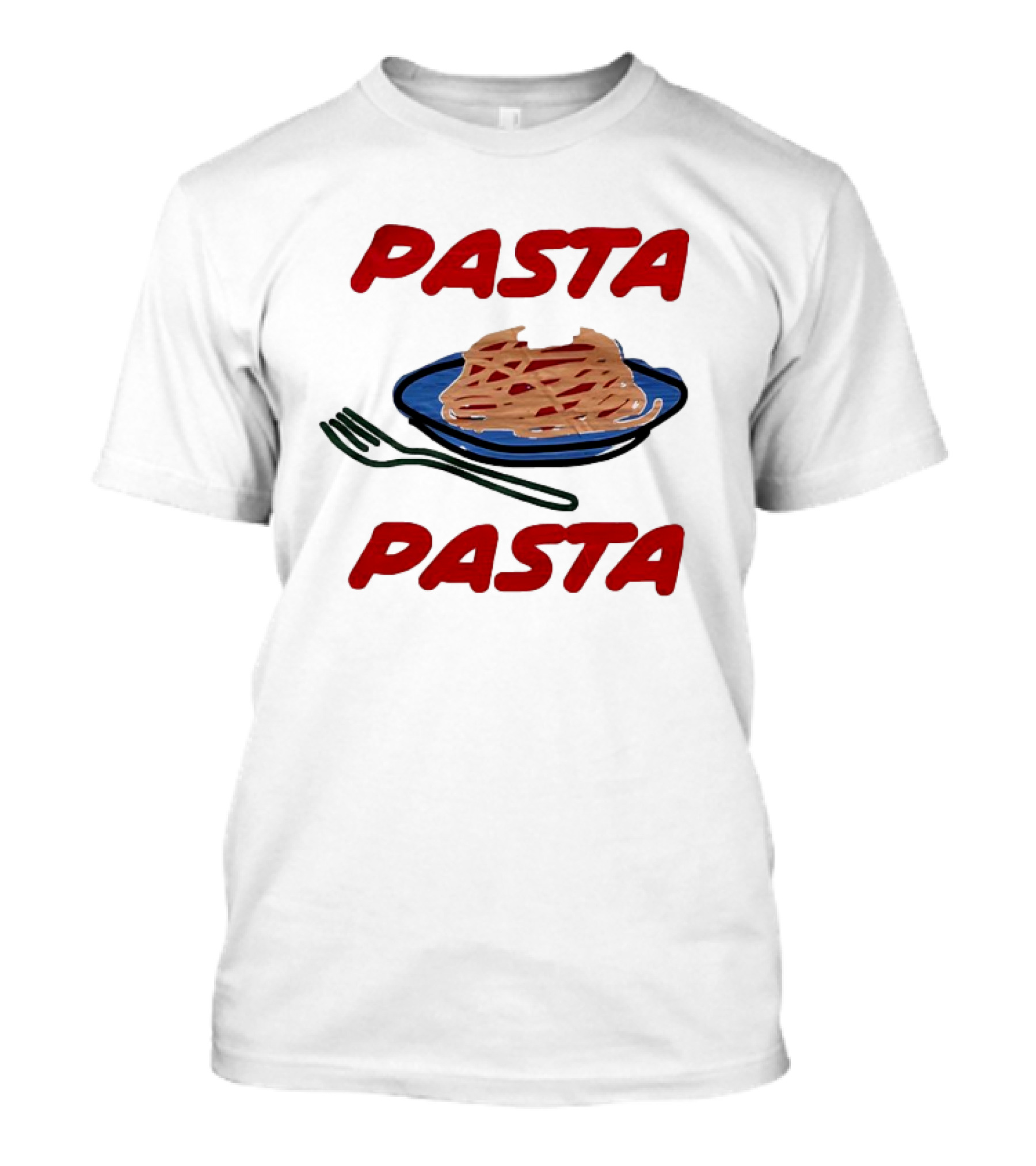 Pasta Pasta Retro Fork Plate T-Shirt
