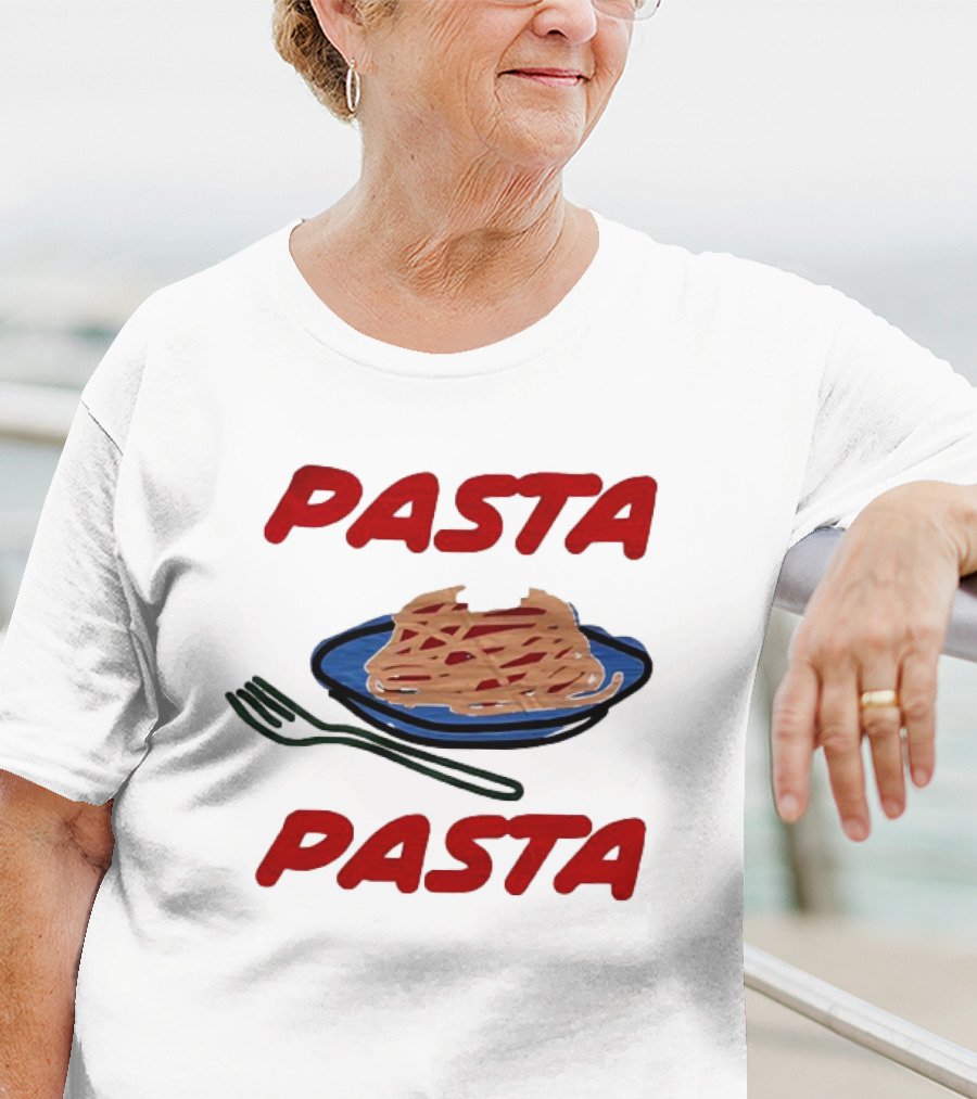 Pasta Pasta Retro Fork Plate T-Shirt