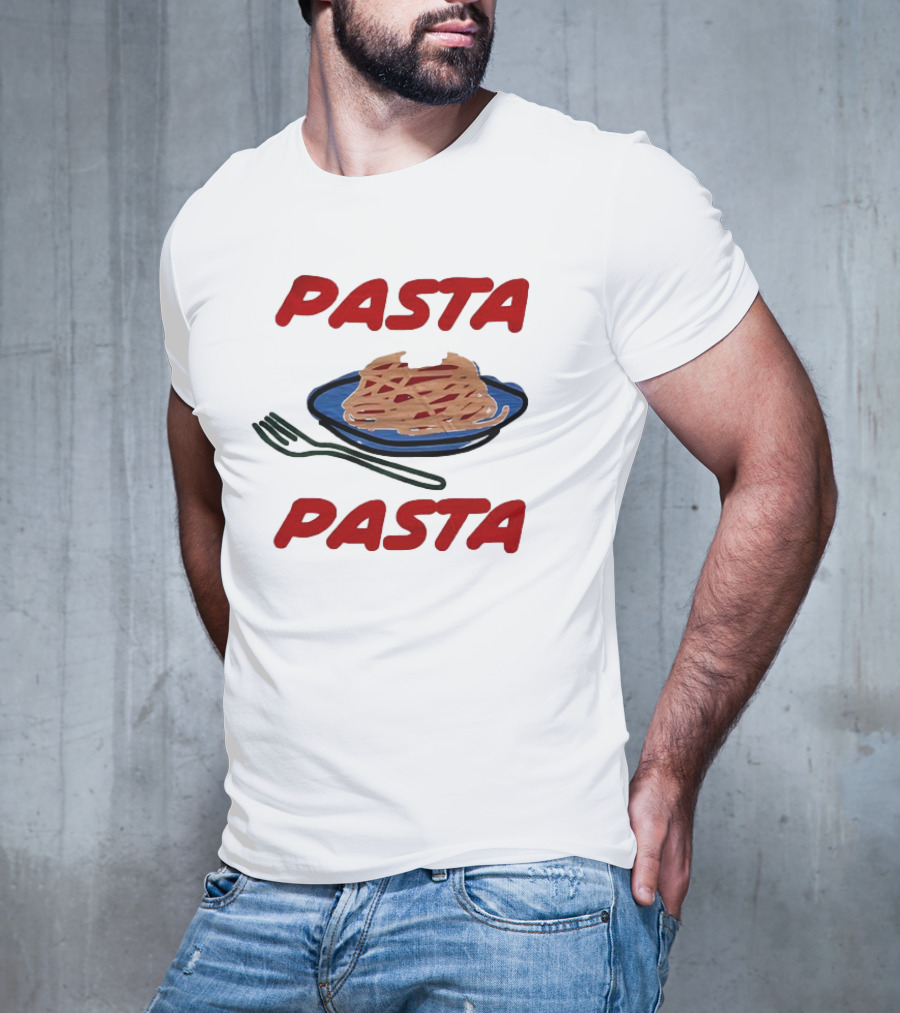 Pasta Pasta Retro Fork Plate T-Shirt