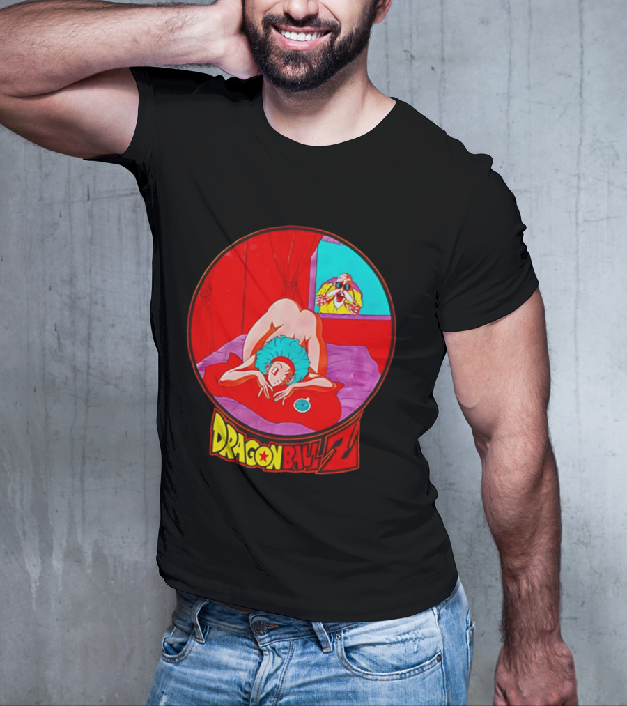 Dragon Ball Z Master Roshi Peeping Vintage Scene With Bulma T-Shirt