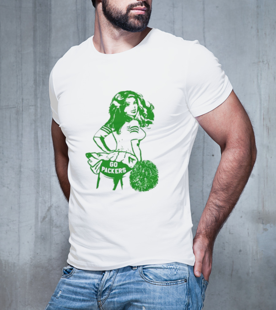 Green Bay Packers Cheerleader Go Packers Enthusiast T-Shirt