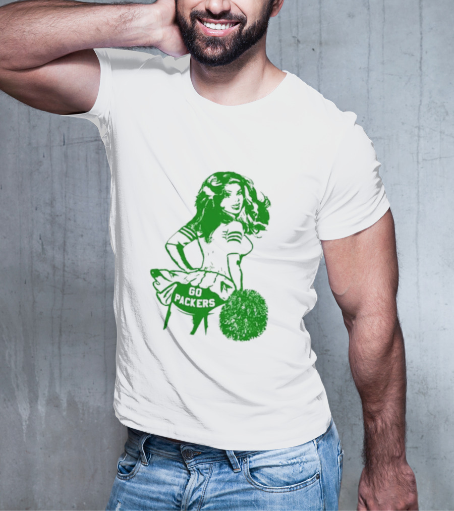 Green Bay Packers Cheerleader Go Packers Enthusiast T-Shirt