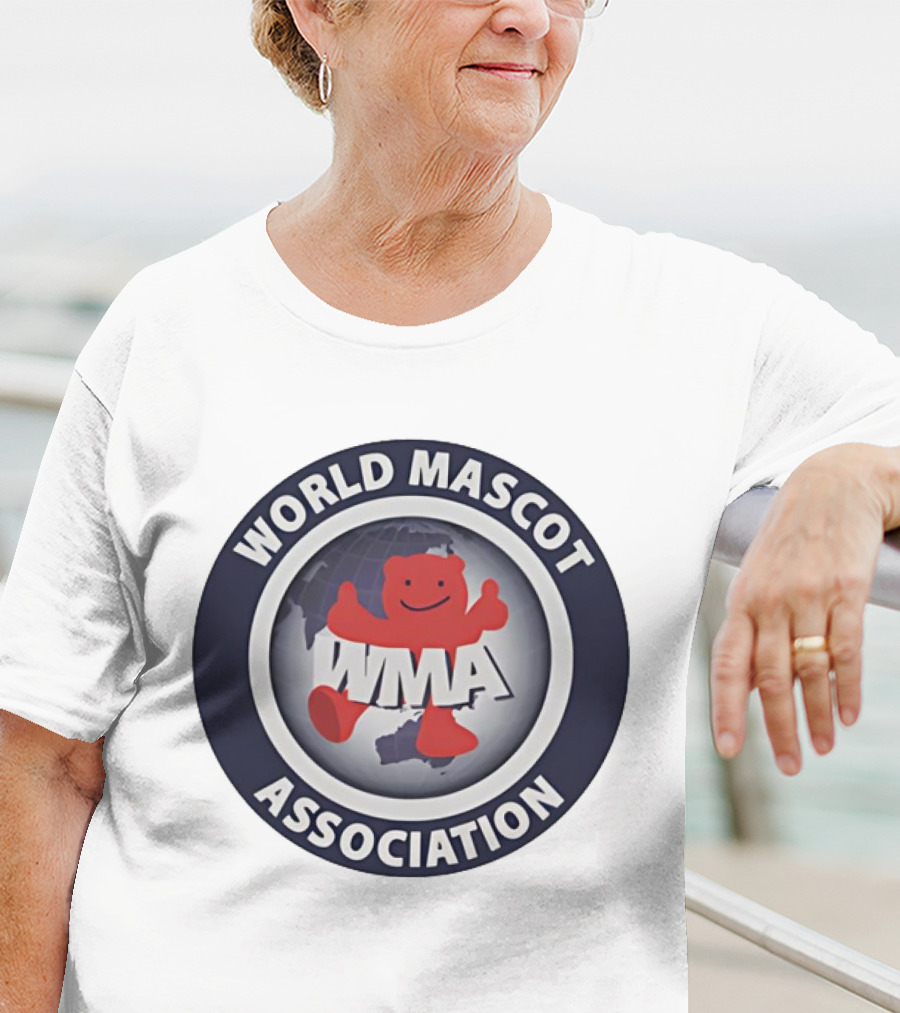 World Mascot Association WMA Logo Red Mascot Globe T-Shirt