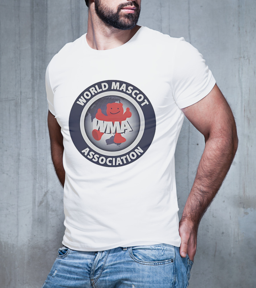 World Mascot Association WMA Logo Red Mascot Globe T-Shirt