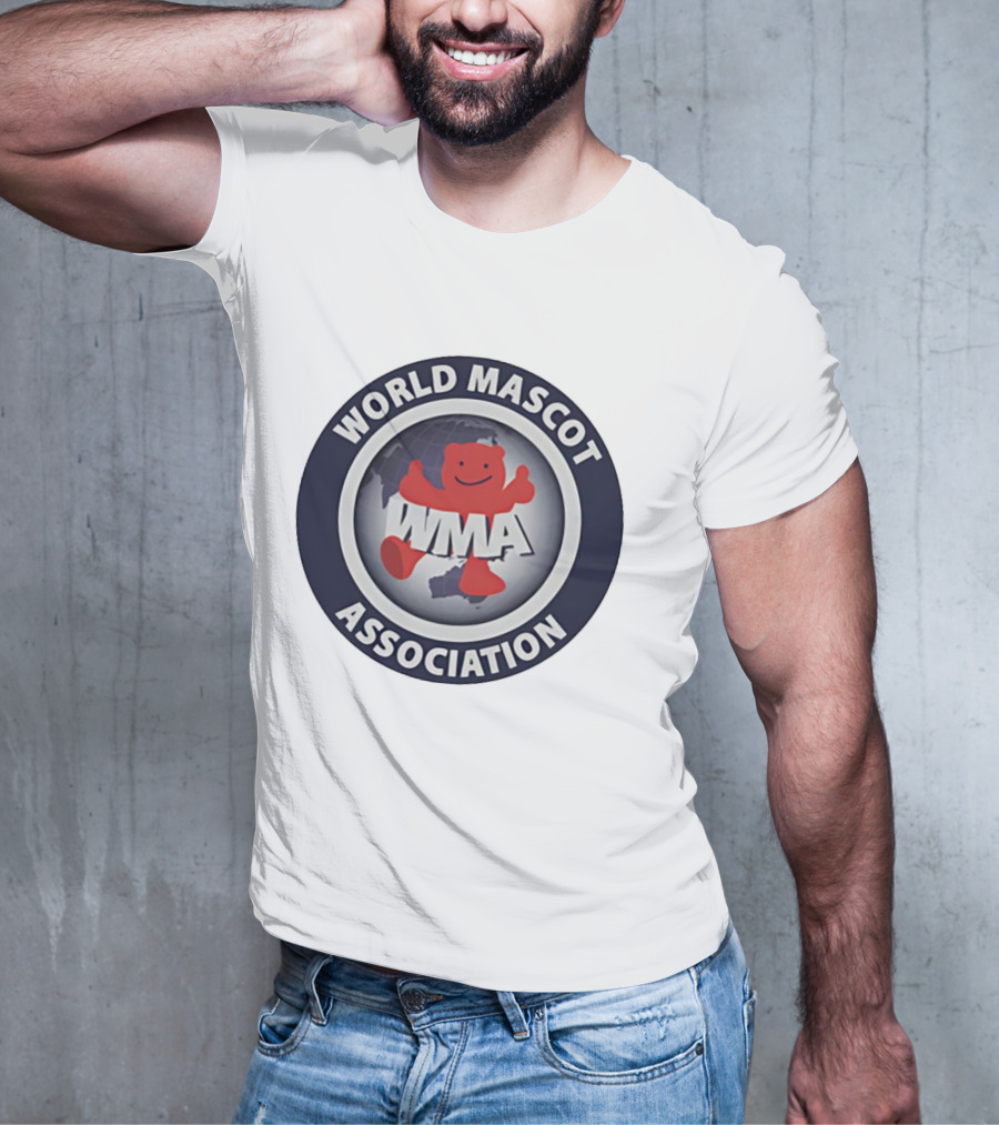 World Mascot Association WMA Logo Red Mascot Globe T-Shirt