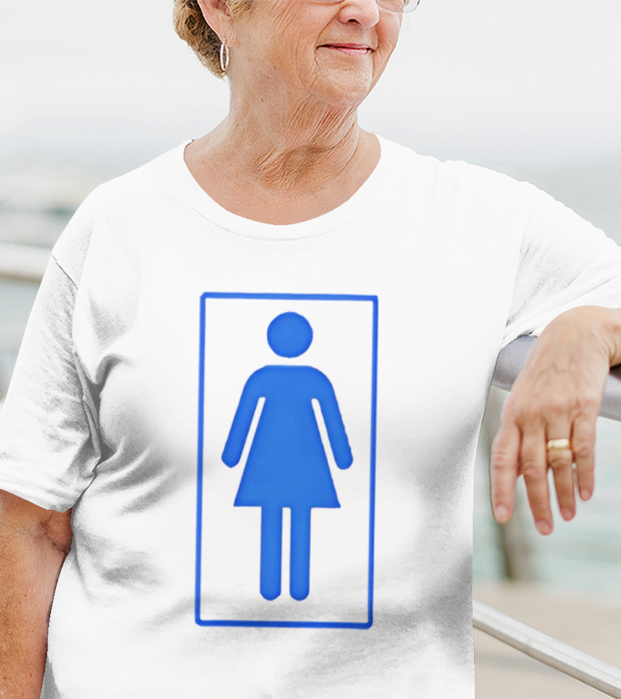 Na Kel Smith Mid90s Women Toilet Symbol Blue Sign T-Shirt