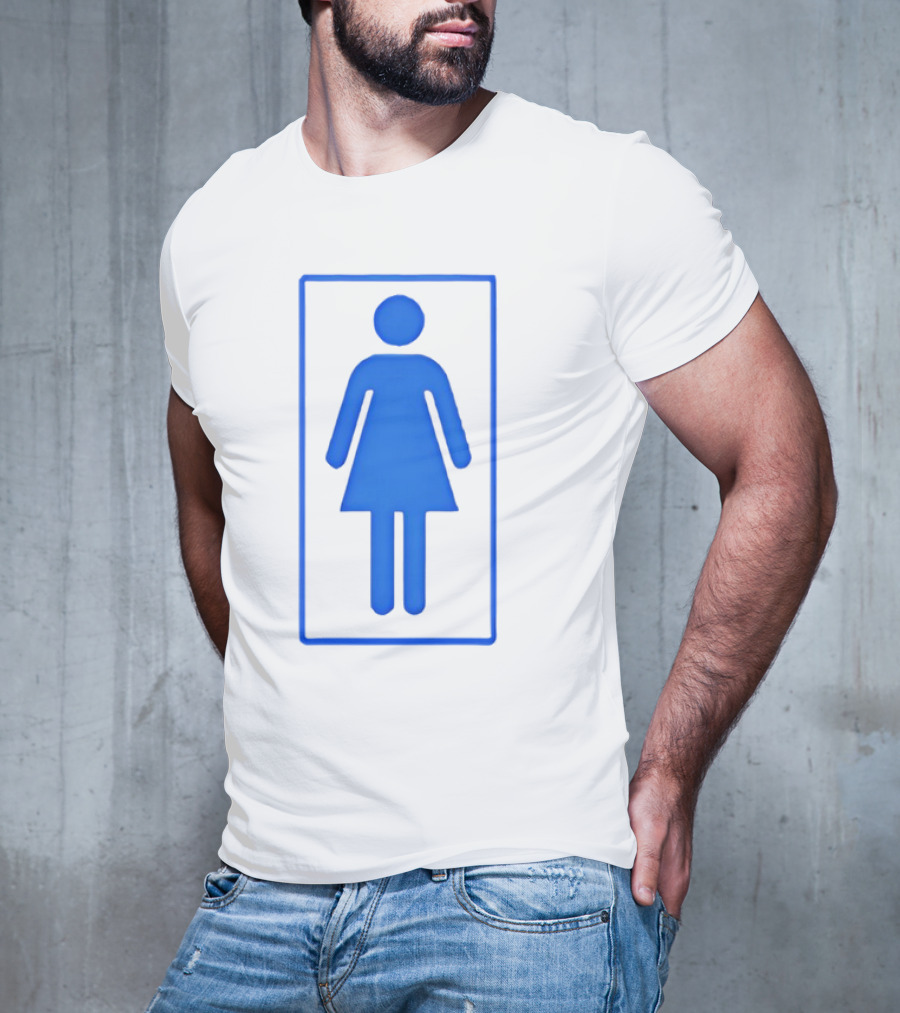 Na Kel Smith Mid90s Women Toilet Symbol Blue Sign T-Shirt